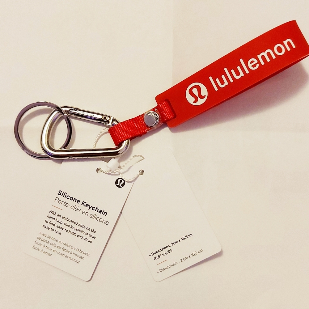 Lululemon athletica silicone keychain NWT